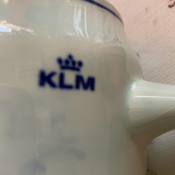 HOLLAND DELFT BLUE LARGE COFFEE CUP MUG WINDMILL SOUVENIR “KLM” VINTAGE VTG - Picture 4 of 13